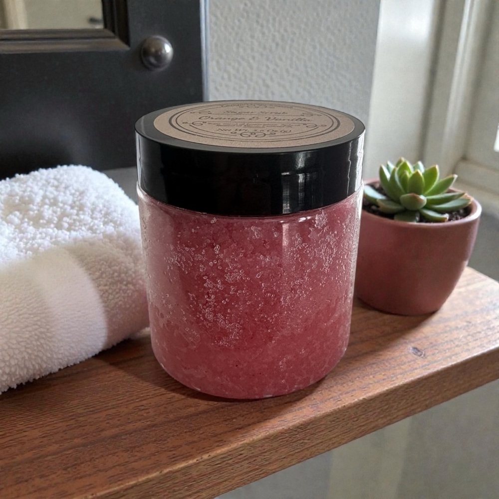 Orange and vanilla Luxurious Pink Body Scrub by Kampatriots12 NIP